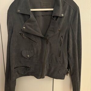 Blank NYC Women's Charcoal Suede Jacket